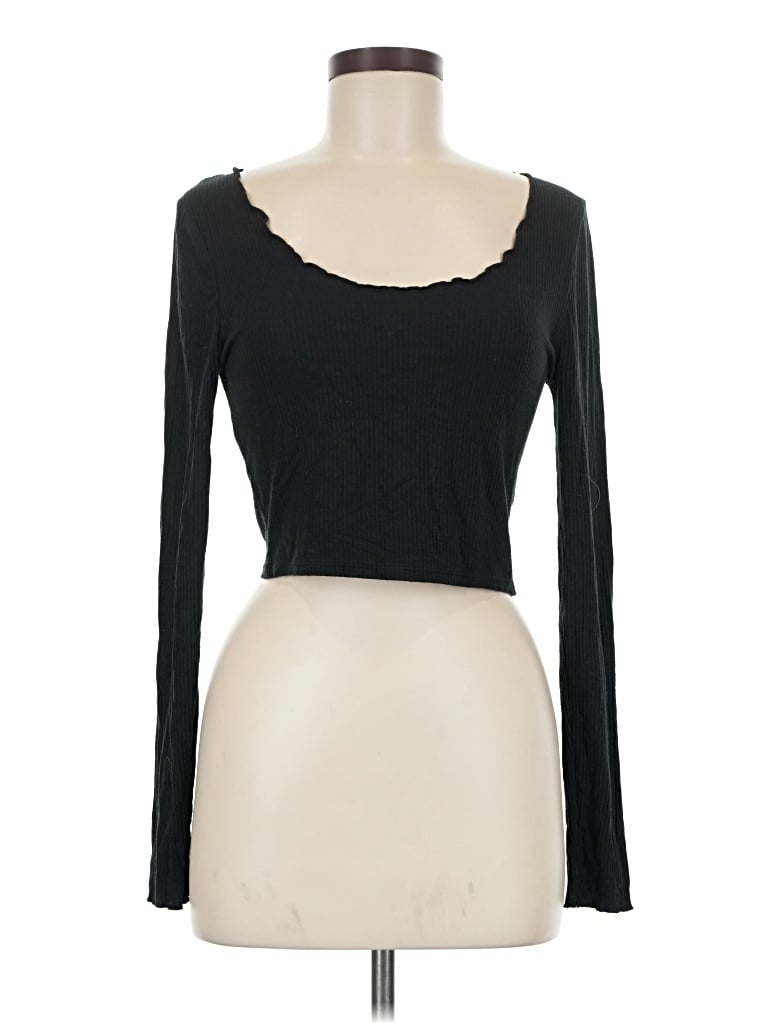 Pre-owned Pacsun Long Sleeve T-shirt In Black