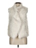 SELF E 100% Polyester Ivory Faux Fur Vest Size L - photo 1