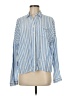 LA Hearts 100% Rayon Stripes Blue Long Sleeve Button-Down Shirt Size M - photo 1
