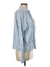 LA Hearts 100% Rayon Stripes Blue Long Sleeve Button-Down Shirt Size M - photo 4