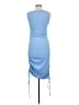 Unbranded 100% Polyester Solid Blue Cocktail Dress Size M - photo 2
