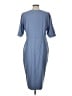 Assorted Brands Solid Blue Casual Dress Size L (estimated) - photo 2