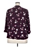Fun2Fun 100% Rayon Floral Purple 3/4 Sleeve Blouse Size 2X - photo 2