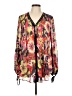 Bisou Bisou 100% Polyester Red 3/4 Sleeve Blouse Size L - photo 1