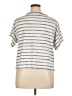 Max Studio Stripes Silver Short Sleeve T-Shirt Size XL - photo 2
