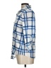 Inspire 100% Polyester Plaid Blue 3/4 Sleeve Blouse Size L - photo 5