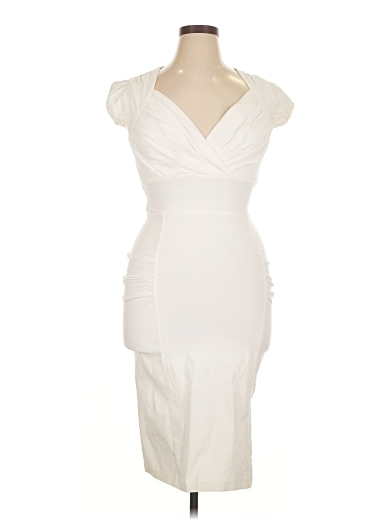 Pre-owned Assorted Brands Cocktail Dress In Ivory
