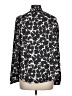 Gap 100% Polyester Print Black Long Sleeve Blouse Size L - photo 2