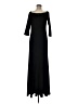 Alex Evenings Solid Black Casual Dress Size 6 - photo 1