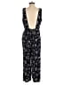 Assorted Brands 100% Rayon Stars Black Jumpsuit Size 6 - photo 2
