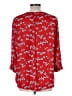 dalia 100% Polyester Red 3/4 Sleeve Blouse Size L - photo 2