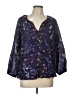 Cleobella Blue 3/4 Sleeve Blouse Size L - photo 1