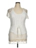 I.N. Studio White Short Sleeve Blouse Size 1X - photo 1