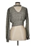 Sienna Sky 100% Polyester Gray Long Sleeve Blouse Size L - photo 1