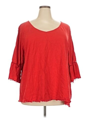 Evans 3/4 Sleeve Blouse (view 1)
