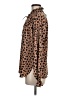 Never Fully Dressed 100% Polyester Animal Print Brown Long Sleeve Blouse Size 6 - photo 5