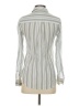 Express Stripes Silver Long Sleeve Blouse Size XXS - photo 2
