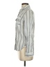 Express Stripes Silver Long Sleeve Blouse Size XXS - photo 5