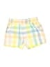 First Impressions 100% Cotton Plaid Yellow Shorts Size 6-9 mo - photo 1
