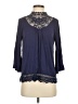 Forgotten Grace Blue 3/4 Sleeve Blouse Size S - photo 1