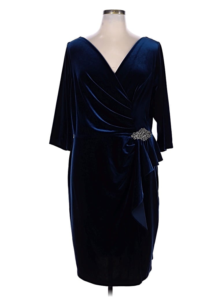 Pre-owned Alex Evenings Cocktail Dress In Blue