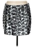 Express 100% Polyester Metallic Silver Casual Skirt Size M - photo 1