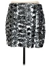 Express 100% Polyester Metallic Silver Casual Skirt Size M - photo 2