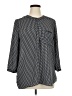 Premise Studio Houndstooth Black Gray 3/4 Sleeve Blouse Size XL - photo 1