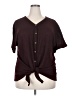 MIHOLL Burgundy Short Sleeve Top Size XXL - photo 1