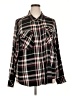 Sanctuary Plaid Black Long Sleeve Button-Down Shirt Size 2X - photo 1