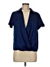Unbranded 100% Polyester Blue Short Sleeve Blouse Size M - photo 1