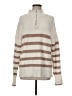Dex Stripes Tan Pullover Sweater Size M - photo 1