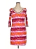 VERTIGO Print Orange Cocktail Dress Size XL - photo 1