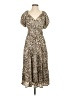 Universal Thread 100% Rayon Animal Print Brown Casual Dress Size S - photo 1