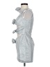 Unbranded 100% Polyester Metallic Silver Cocktail Dress Size S - photo 5