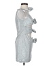 Unbranded 100% Polyester Metallic Silver Cocktail Dress Size S - photo 4