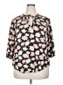 Torrid 100% Rayon Floral Black 3/4 Sleeve Blouse Size 2X Plus (2) - photo 1