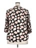 Torrid 100% Rayon Floral Black 3/4 Sleeve Blouse Size 2X Plus (2) - photo 2