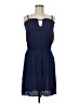 Assorted Brands 100% Rayon Solid Blue Casual Dress Size M - photo 1