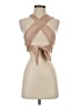 PrettyLittleThing 100% Polyester Tan Tank Top Size 4 - photo 1