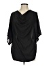 Unbranded 100% Polyester Black 3/4 Sleeve Blouse Size S - photo 1
