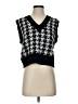 Unbranded 100% Acrylic Houndstooth Black Sweater Vest Size S - photo 1