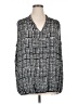 Nine Britton 100% Polyester Houndstooth Black Long Sleeve Blouse Size 1X - photo 1