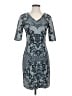Baraschi 100% Polyester Paisley Gray Cocktail Dress Size 2 - photo 1
