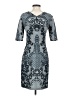 Baraschi 100% Polyester Paisley Gray Cocktail Dress Size 2 - photo 2