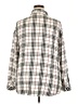 Sanctuary 100% Rayon Plaid Ivory Long Sleeve Button-Down Shirt Size 2X - photo 2