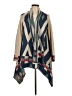 Ella Blue 100% Acrylic Tan Ivory Poncho Size M (estimated) - photo 1