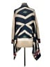 Ella Blue 100% Acrylic Tan Ivory Poncho Size M (estimated) - photo 2