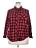 Faded Glory 100% Cotton Plaid Red Long Sleeve Button-Down Shirt Size 2X - photo 1