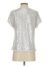 Emery Rose 100% Polyester Metallic Silver Short Sleeve T-Shirt Size S - photo 2